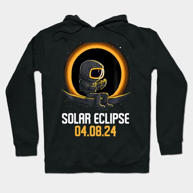 Total Solar Eclipse April 8 2024 America Solar Eclipse Hoodie by SanJKaka